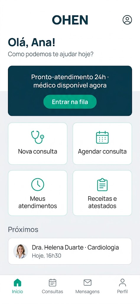Captura de tela do aplicativo Ohen